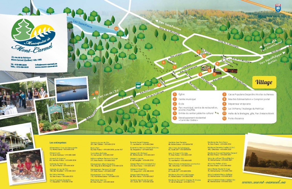 Carte touristique de Mont-Carmel 1